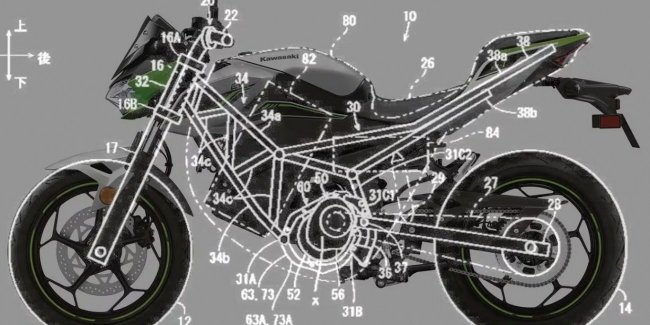 Kawasaki розробляє свіжий електричний мотоцикл з блочною силовою установкою.