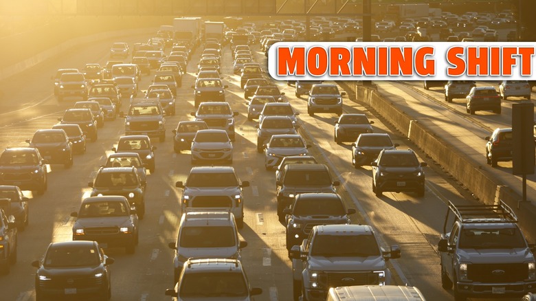 Затори на трасі I-405 під час ранкової години пік у Лос-Анджелесі