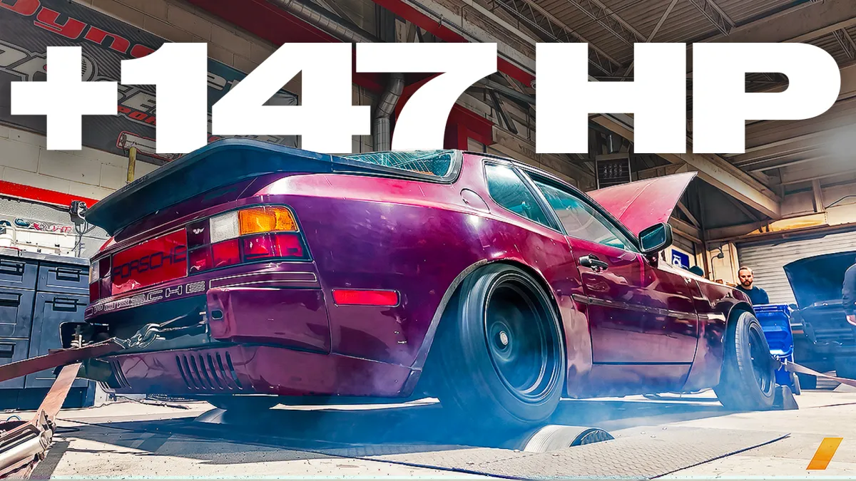 Porsche 944 з двигуном K24 на дино-валі