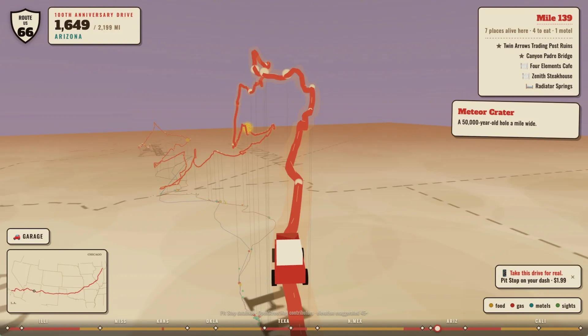 Додаток Pit Stop Route 66