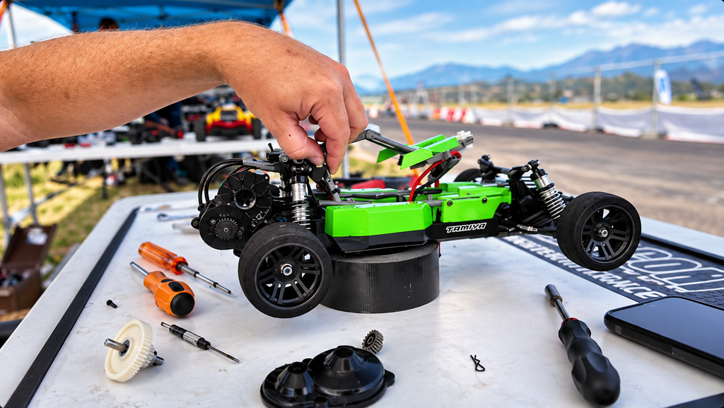 Деталі модифікованого RC-автомобіля Tamiya Buggy