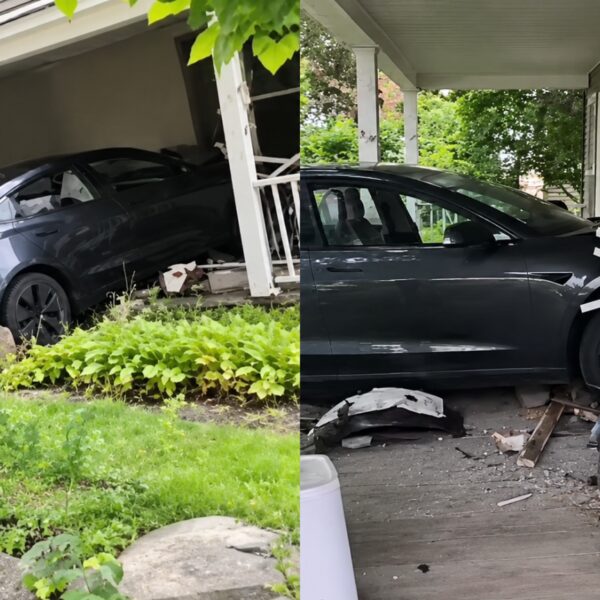 Tesla влетіла у вітальню: власник будинку думав, що почався землетрус